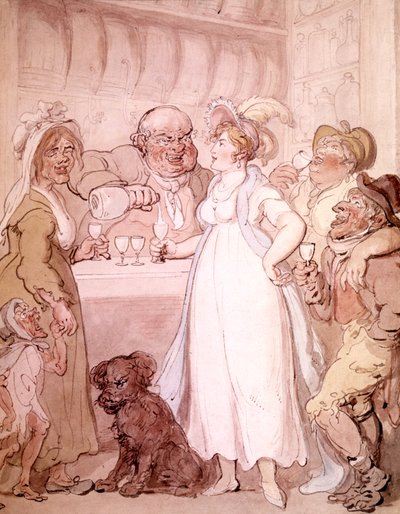 Een Ginwinkel, c.1808-09 door Thomas Rowlandson